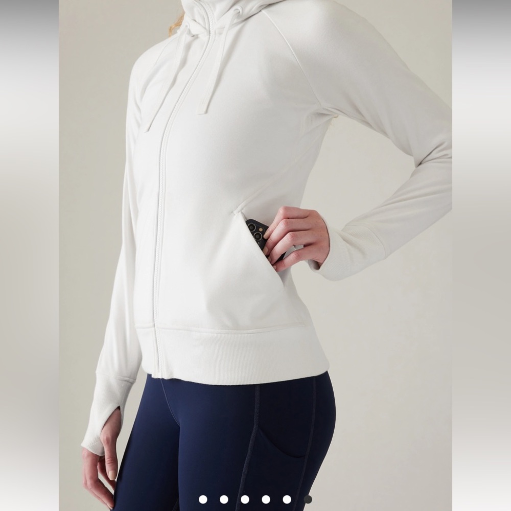 ATHLETA White Full Zip Hoodie